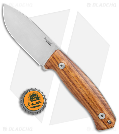 LionSteel M2M Fixed Blade Knife Santos Wood (3.5" Satin M390) M2M ST