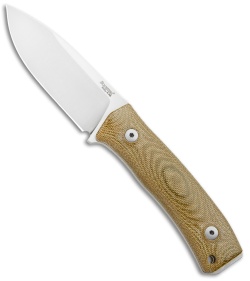 LionSteel M4 Fixed Blade Knife Green Micarta (3.75" Satin M390)