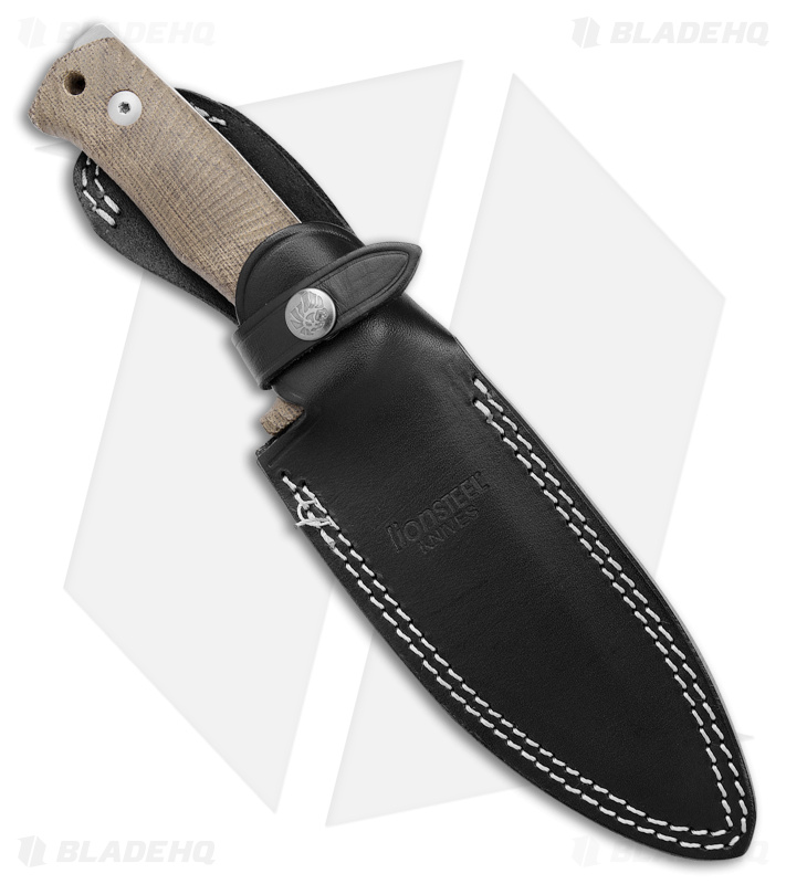 LionSteel T5 Fixed Blade Knife Green Micarta (5" Satin)