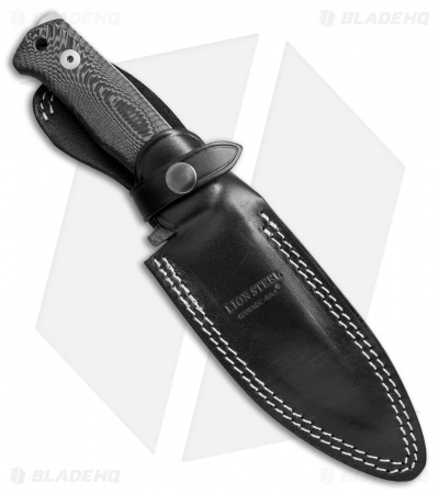 LionSteel T5 Fixed Blade Knife Black Micarta (5" Satin)