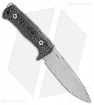 LionSteel T5 Fixed Blade Knife Black Micarta (5" Satin)