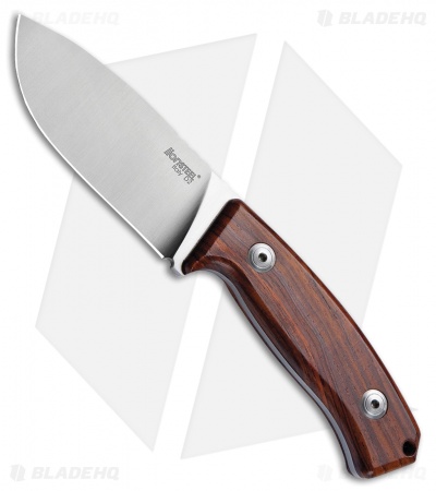 LionSteel Hunter Fixed Blade Knife Santos Wood (3.5" Satin) TM2ST