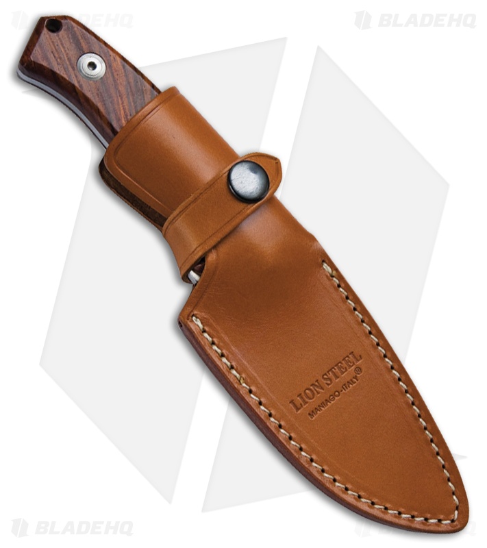 LionSteel Hunter Fixed Blade Knife Santos Wood (3.5" Satin) TM2ST