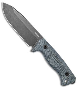 LionSteel T6 Hunting Fixed Blade Knife Black Micarta (6" Black SW)