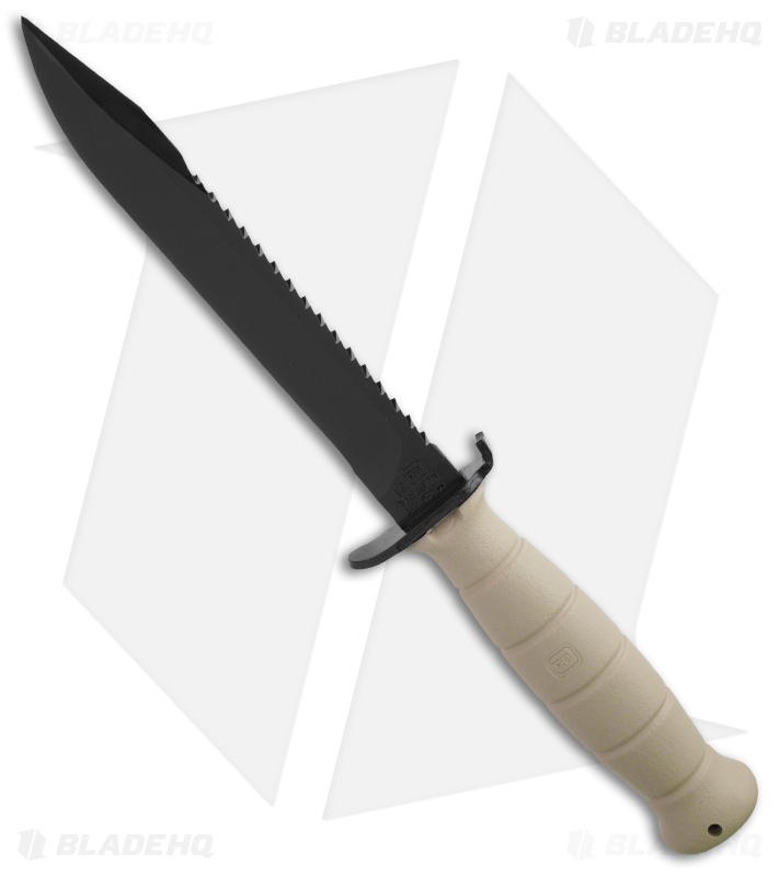 Glock Field FM 78 Fixed Blade Knife w/Saw Desert Sand (6.5" Black Saw) KB17481