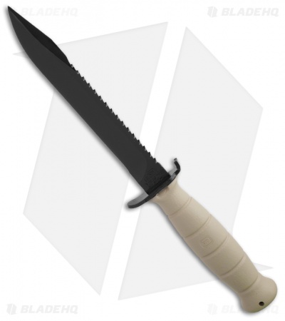 Glock Field FM 78 Fixed Blade Knife w/Saw Desert Sand (6.5" Black Saw) KB17481