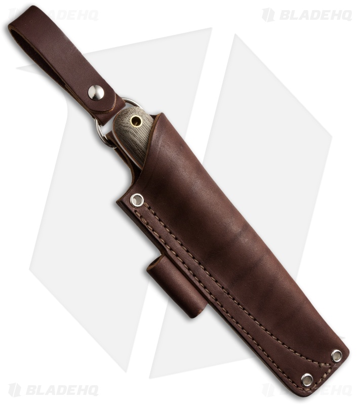 LT Wright Knives Bushcrafter Scandi Fixed Blade Knife Micarta (4" Satin)