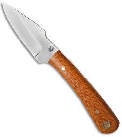 LT Wright Knives Great Plainsman Knife Polished Natural Micarta (Saber D2)