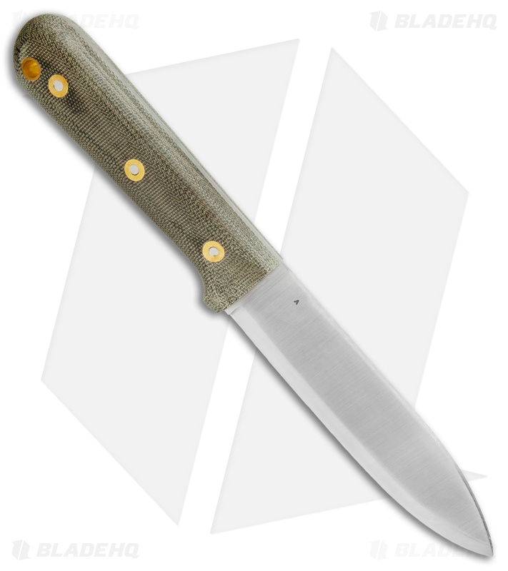 L.T. Wright Gen 5 Fixed Blade Knife Green Micarta Scandi (5.25" Satin A2)