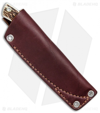 LT Wright Small Swoop Trailing Point Fixed Blade Knife Stag (3.25" Satin)