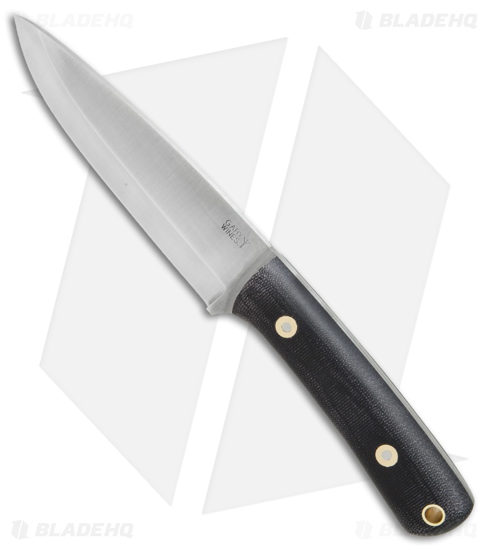LT Wright Gary Wines Bush Hunter Knife Black Matte Micarta (5.2" Satin)