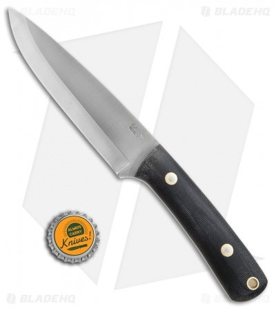LT Wright Gary Wines Bush Hunter Knife Black Matte Micarta (5.2" Satin)