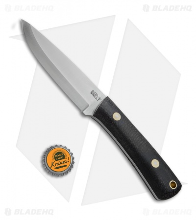 LT Wright Knives Gary Wines Bushcrafter Knife Black Matte Micarta (4.5" Satin)