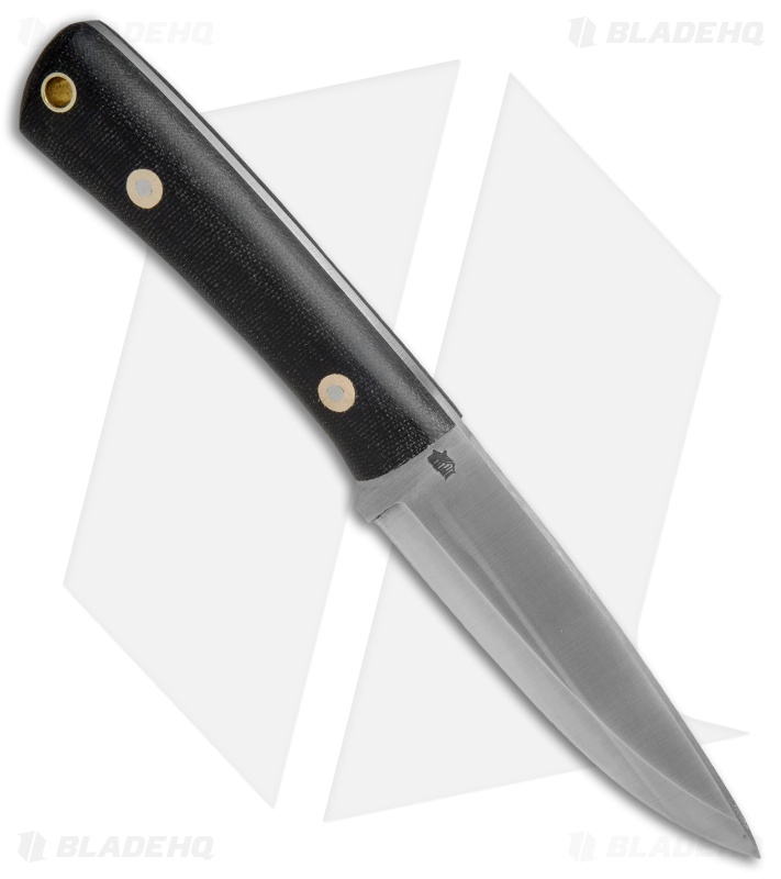 LT Wright Knives Gary Wines Bushcrafter Knife Black Matte Micarta (4.5" Satin)