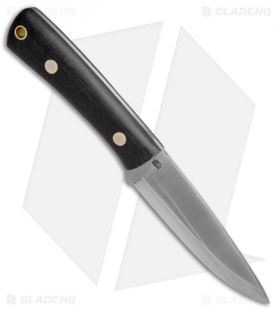 LT Wright Knives Gary Wines Bushcrafter Knife Black Matte Micarta (4.5" Satin)