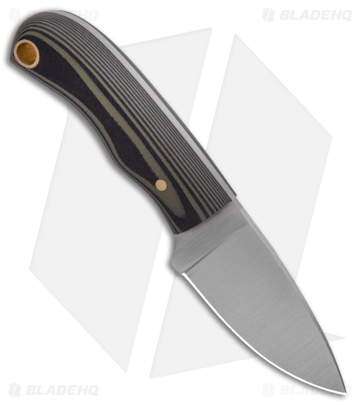 LT Wright Knives Buckeye Fixed Blade Knife Green/Black G10 (2.5" Satin)