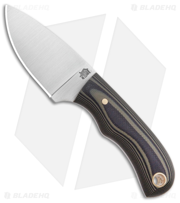 LT Wright Knives Buckeye Fixed Blade Knife Green/Black G10 (2.5" Satin)