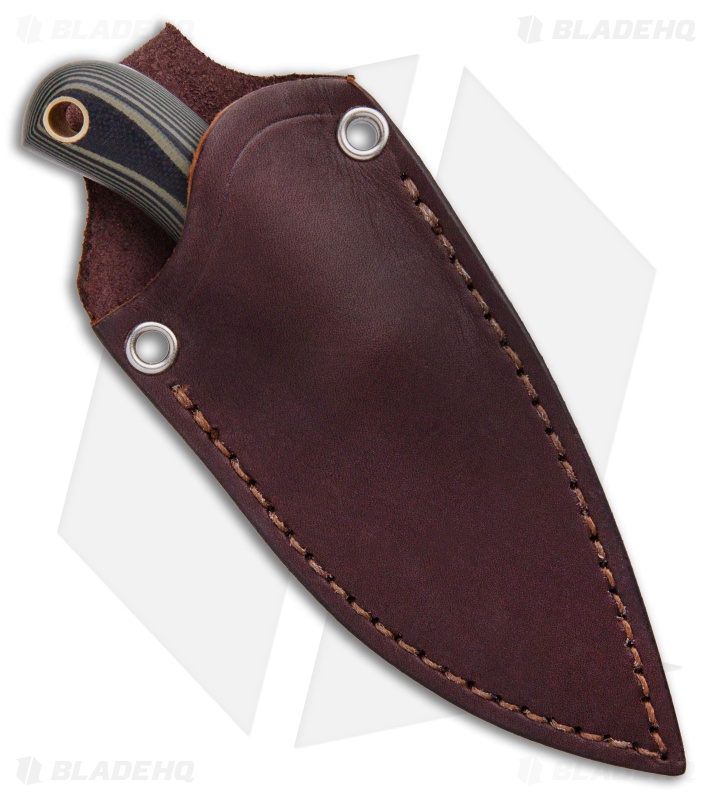 LT Wright Knives Buckeye Fixed Blade Knife Green/Black G10 (2.5" Satin)