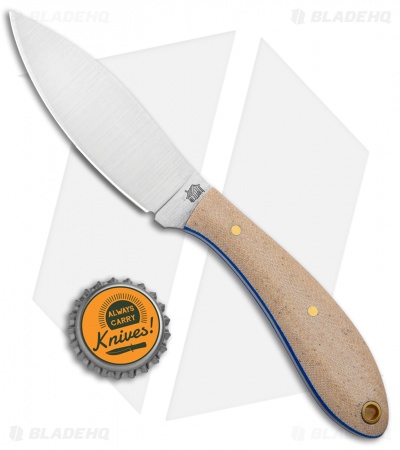 LT Wright Small Northern Hunter Fixed Blade Snakeskin Micarta/Blue (3.25" Satin)