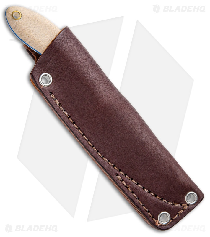 LT Wright Small Northern Hunter Fixed Blade Snakeskin Micarta/Blue (3.25" Satin)