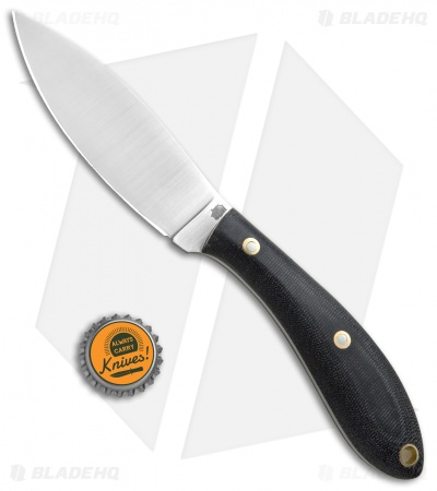 LT Wright Large Northern Hunter Fixed Blade Matte Black Micarta (4.25" Satin)