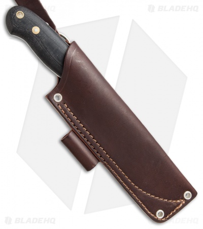 LT Wright Mountain Outdoors Sospes Fixed Blade Knife Black Micarta (6" Satin)