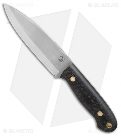 LT Wright Mountain Outdoors Sospes Fixed Blade Knife Black Micarta (6" Satin)