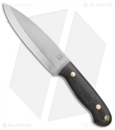 LT Wright Mountain Outdoors Sospes Fixed Blade Knife Black Micarta (6" Satin)