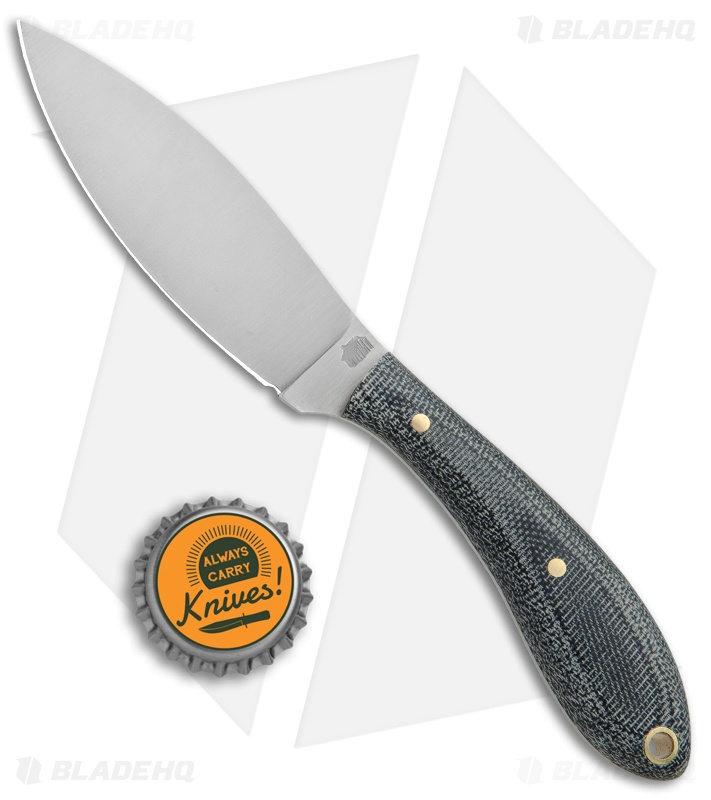 LT Wright Small Northern Hunter Fixed Blade Matte Black Micarta (3.25" Satin)