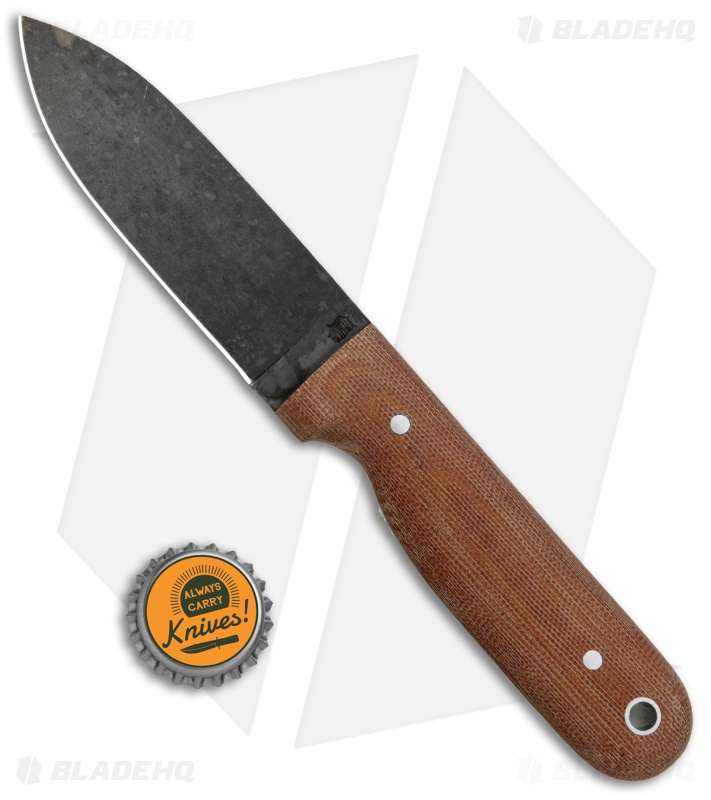 LT Wright Knives Bushcrafter HC Fixed Blade Knife Micarta (4" High Carbon)
