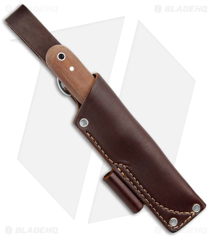 LT Wright Knives Bushcrafter HC Fixed Blade Knife Micarta (4" High Carbon)