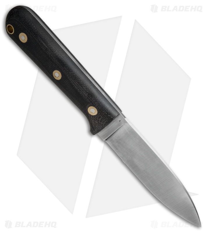 LT Wright Knives Genesis Flat Bush Knife Black Micarta (4.25" Satin)