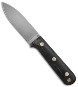 LT Wright Knives Genesis Flat Bush Knife Black Micarta (4.25" Satin)