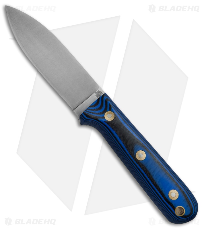 LT Wright Knives Genesis Flat Bush Knife Blue/Black G-10 (4.25