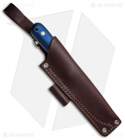 LT Wright Knives Genesis Flat Bush Knife Blue/Black G-10 (4.25" Satin)