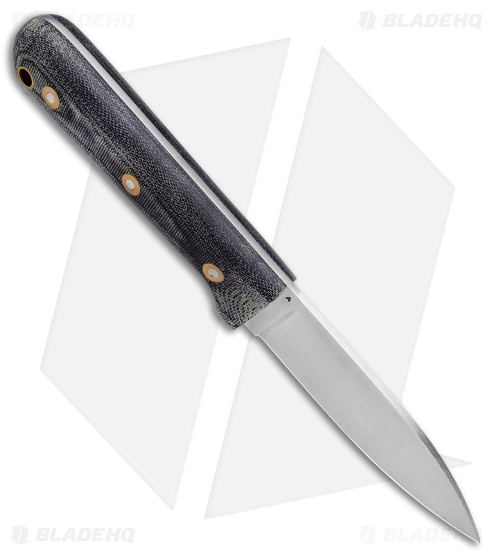 LT Wright Carleigh Fairchild Genesis Knife Flat Grind Black Micarta (4.3" Satin)