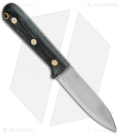 LT Wright Knives Genesis Scandi Bush Knife Black Micarta (4.25" Satin)