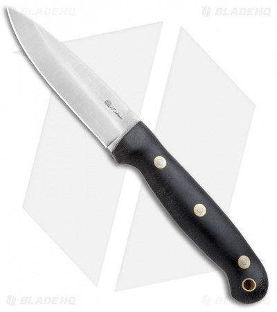 LT Wright Knives GNS Saber Fixed Blade Black Micarta (4.5" Satin)