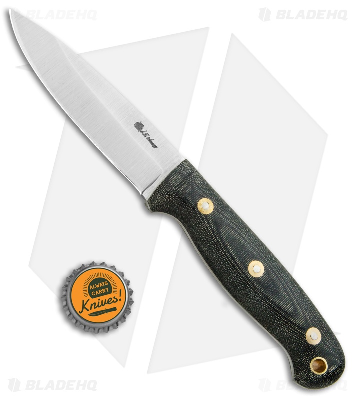 LT Wright Knives GNS Saber Fixed Blade Matte Black Micarta (4.5" Satin)