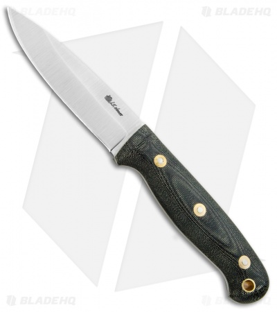 LT Wright Knives GNS Saber Fixed Blade Matte Black Micarta (4.5" Satin)