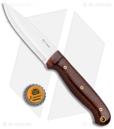 LT Wright Knives GNS Scandi Fixed Blade Knife Micarta/Mosaic Pins (4.25" Satin)