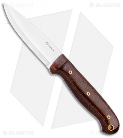 LT Wright Knives GNS Scandi Fixed Blade Knife Micarta/Mosaic Pins (4.25" Satin)