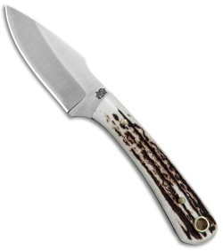 LT Wright Knives Great Plainsman Fixed Blade Knife Stag (2.75" Satin)