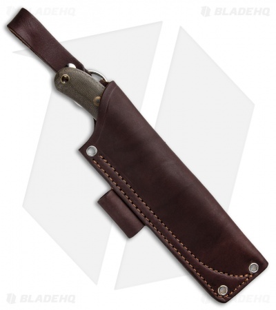 LT Wright Jessmuk Fixed Blade Scandi Knife Green Micarta (4.5" Satin) 3V