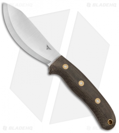 LT Wright Jessmuk Fixed Blade Scandi Knife Green Micarta (4.5" Satin) 3V