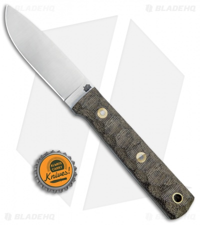 LT Wright Knives Maverick Scout Knife Flat Green Mountain (3.75" Satin)