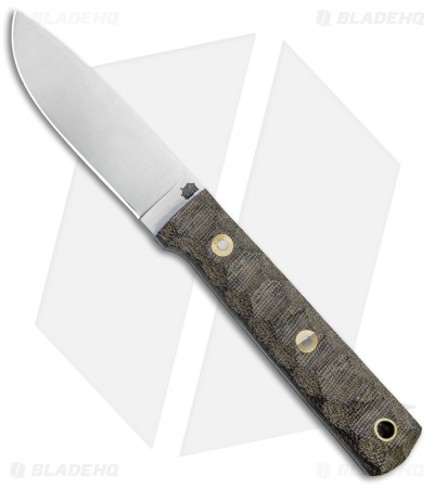 LT Wright Knives Maverick Scout Knife Flat Green Mountain (3.75" Satin)