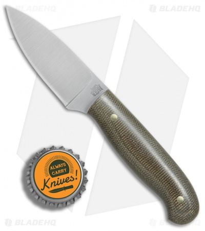 LT Wright Knives Patriot Fixed Blade Green Micarta Polished (2.5" Satin A2) 