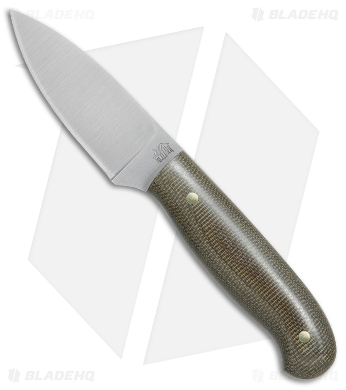 LT Wright Knives Patriot Fixed Blade Green Micarta Polished (2.5" Satin A2) 