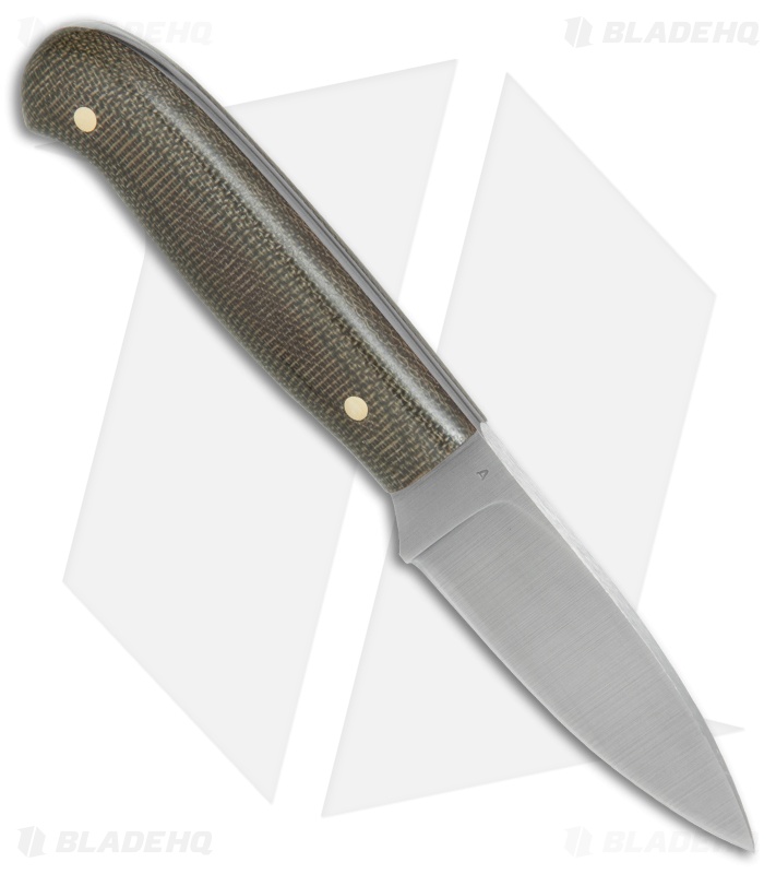 LT Wright Knives Patriot Fixed Blade Green Micarta Polished (2.5" Satin A2) 